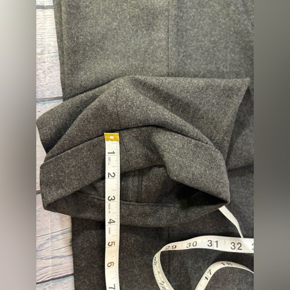 Ralph Lauren Collection Purple Label Gray Wool Flannel Cuffed Dress Pants 40 - Picture 13 of 13